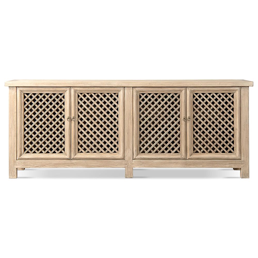 Jennifer Taylor Home Arden 97" 4-Door Sideboard in Heritage Light Natural Brown, , large