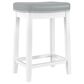 Linon Home Decor Claridge Counter Stool with Light Grey Cushion in Bright White, , large