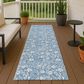 Dalyn Rug Company Soft Essentials Floral Denim 2"3" x 7"6" Indoor/Outdoor Runner, , large