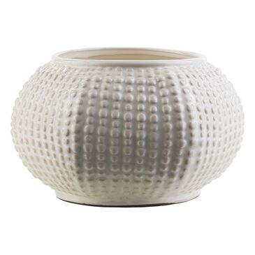 37B Clearwater Ceramic Table Vase  in Ivory, Light Gray -  5.91""H, , large
