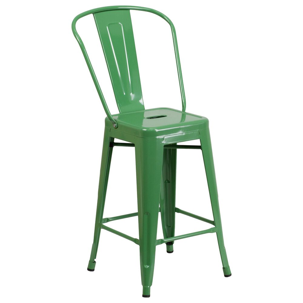 Flash Furniture 24" Counter Stool in Green, , large