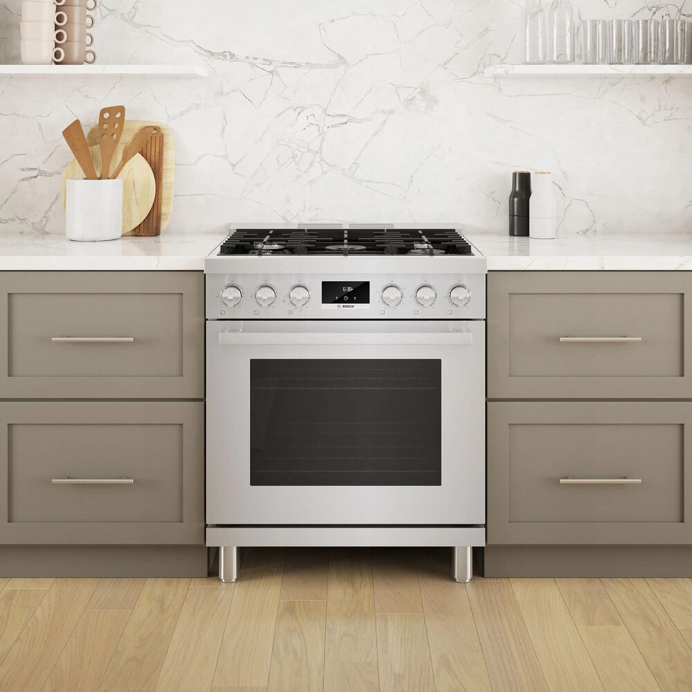Bosch 800 Series 30&quot; Gas Freestanding Range in Stainless Steel, , large