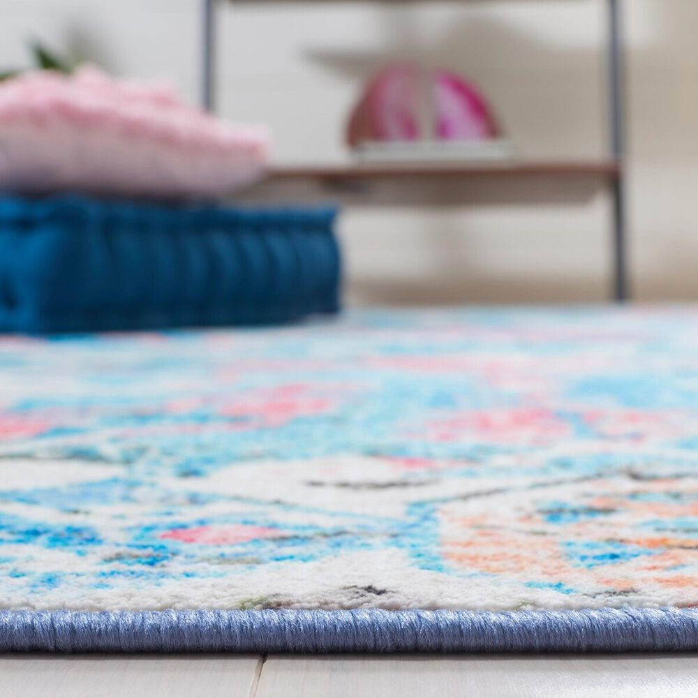 Safavieh Riviera 9&#39; x 12&#39; Light Blue and Pink Area Rug, , large