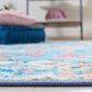 Safavieh Riviera 9" x 12" Light Blue and Pink Area Rug, , large