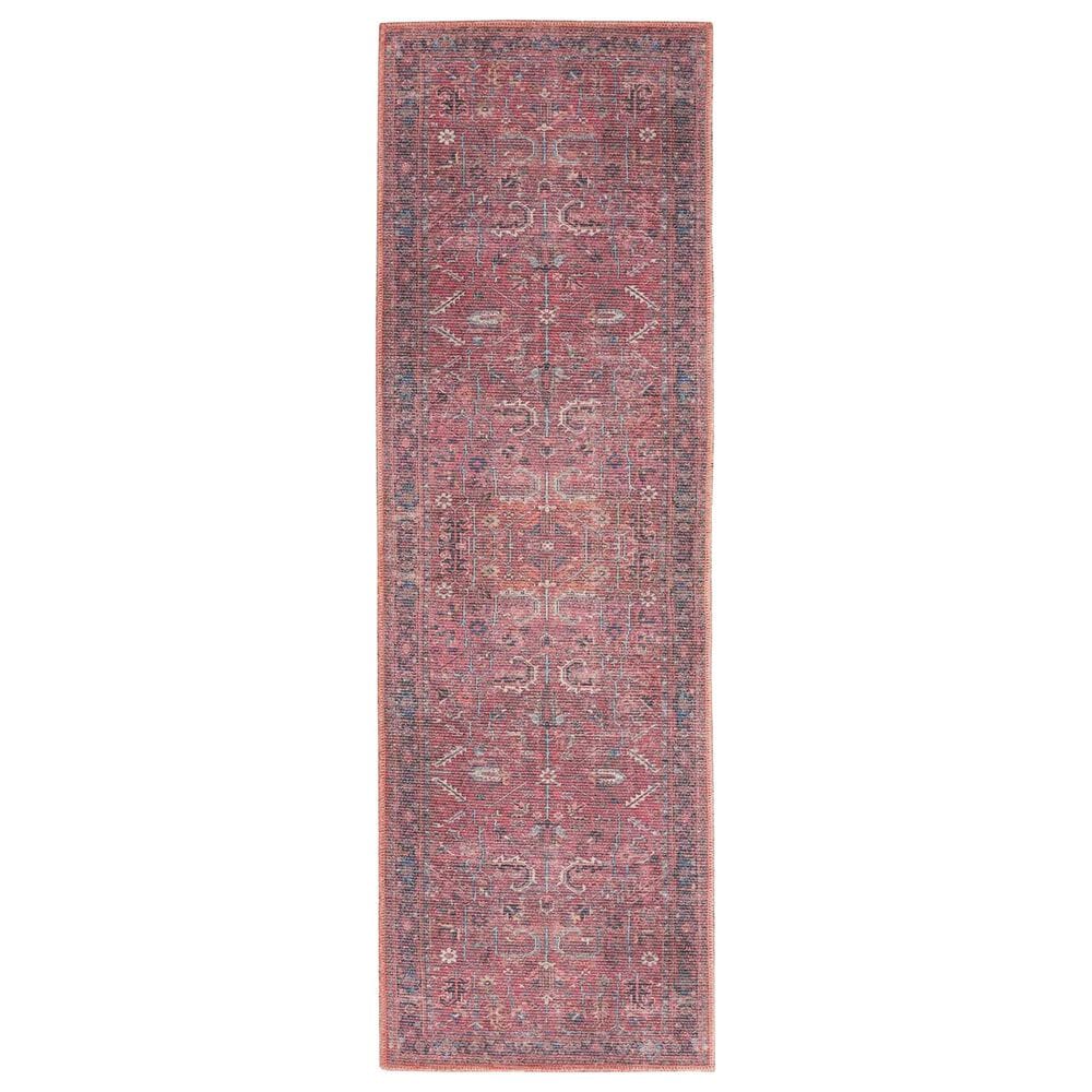 57 Grand by Nicole Curtis Series 1 Brick Red, Navy and Ivory 2" x 6" Runner, , large