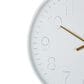 Maple and Jade Round Decorative Wall Clock in Polished White and Gold, , large