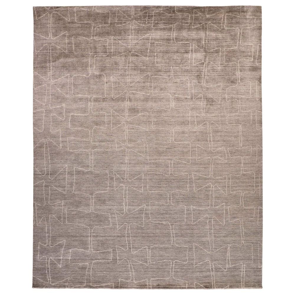 Feizy Lennox 2" x 3" Taupe and Ivory Area Rug, , large