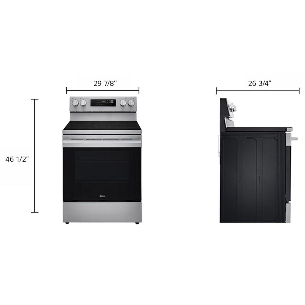 LG 6.3 Cu. Ft. Freestanding Electric Convection Smart Range in Stainless Steel, , large