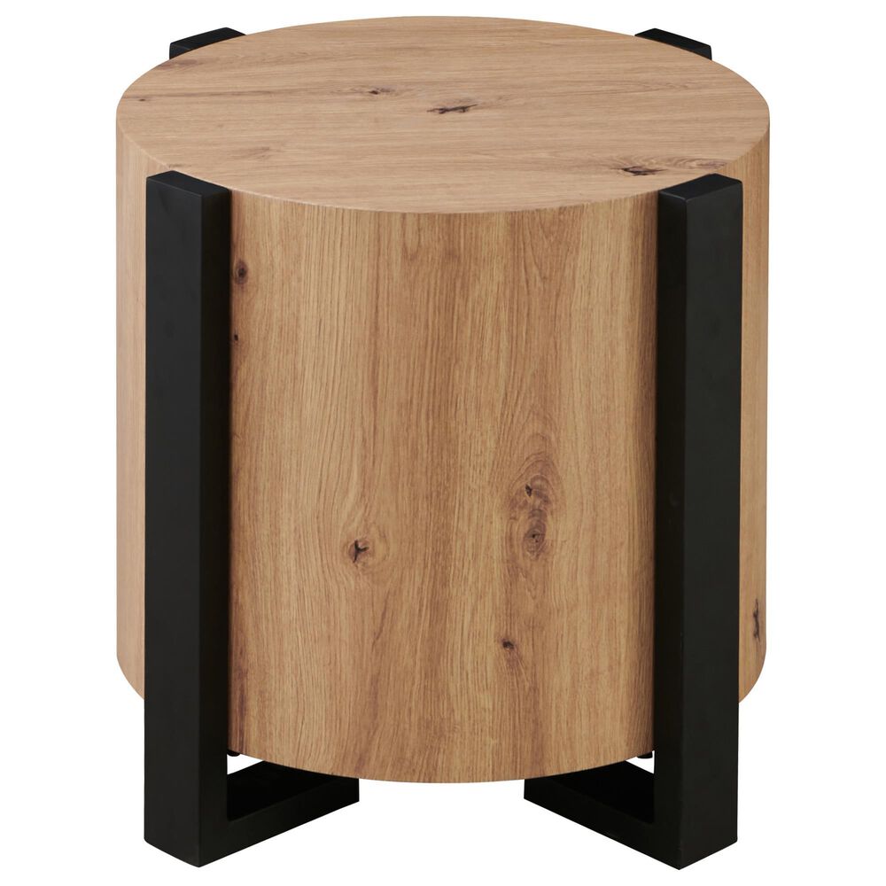 Steve Silver Furniture Darcie End Table in Natural and Black, , large