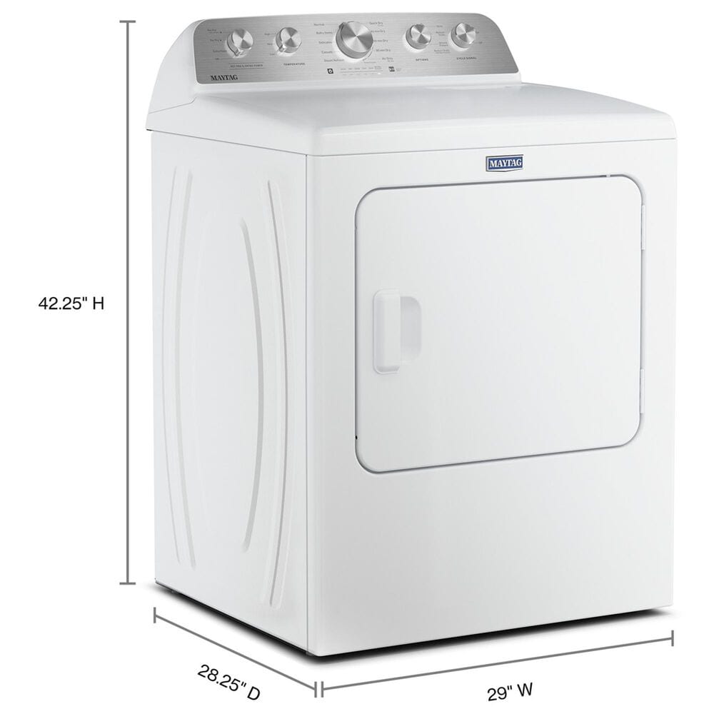 Maytag 4.8 Cu. Ft. Pet Pro Top Load Washer and 7.0 Cu. Ft. Electric Dryer Laundry Pair in White, , large