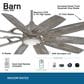 Minka-Aire Barn 65" Ceiling Fan with LED Light in Burnished Nickel, , large