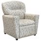 Brazil Tween Kids Recliner in Free Dots French Grey with Cupholder, , large