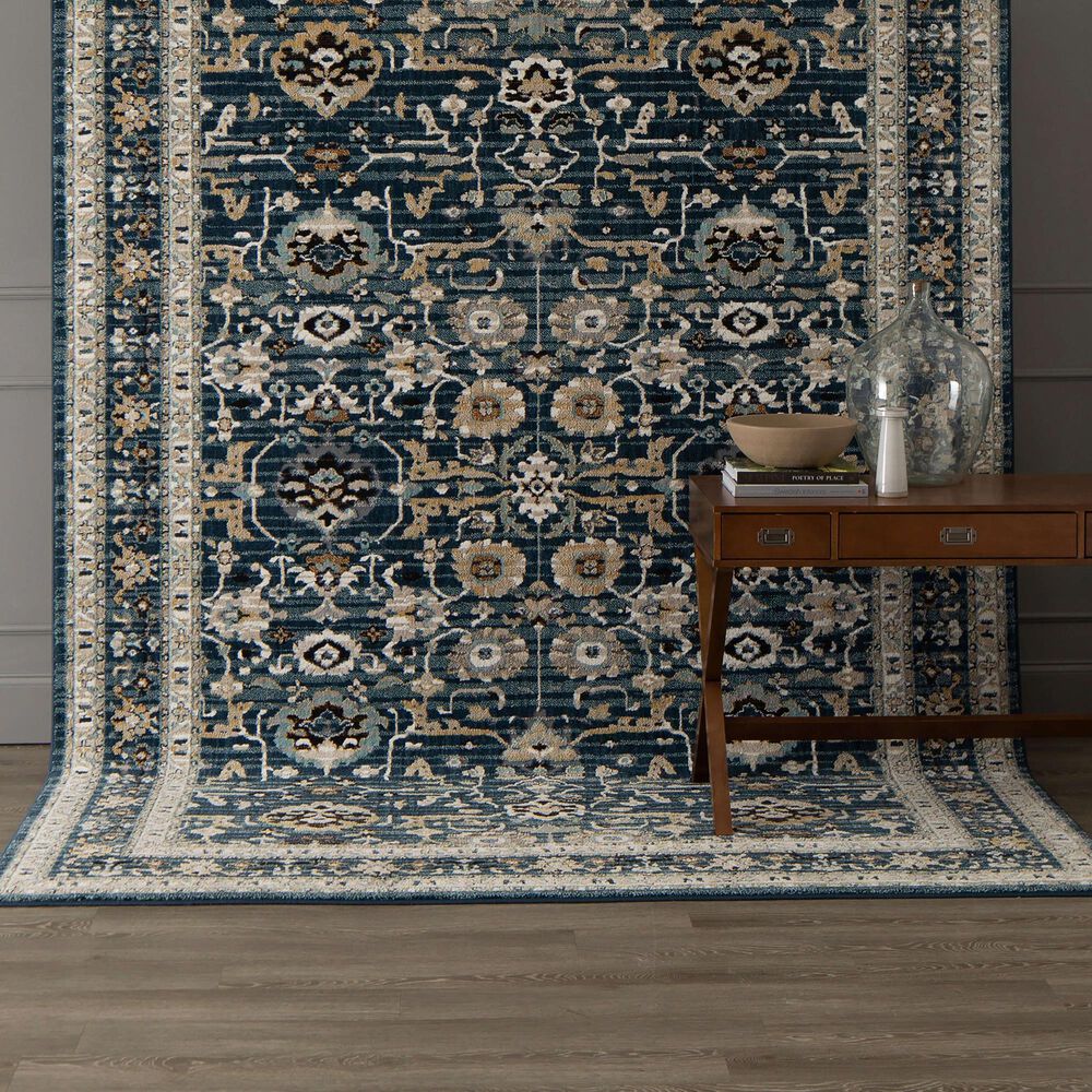 Karastan Zephyr Amphora 92118-50150 8&#39; x 10&#39; Majolica Blue Area Rug, , large