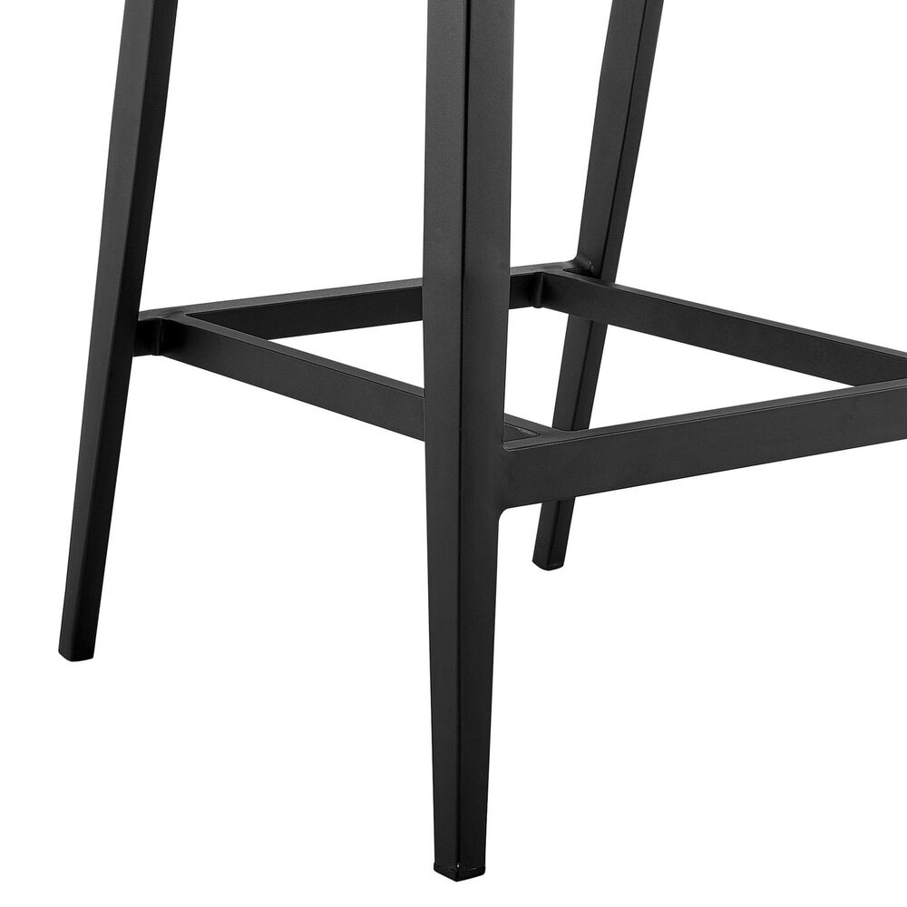 Armen Living Aileen Patio Counter Height Bar Stool in Dark Gray, , large