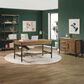 Hawthorne Furniture Norcross 60" Writing Desk in Hickory and Black, , large
