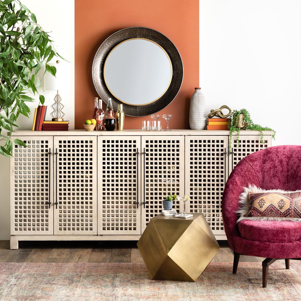 Classic Home Landon 6-Door Sideboard in Reclaimed Pine, , large