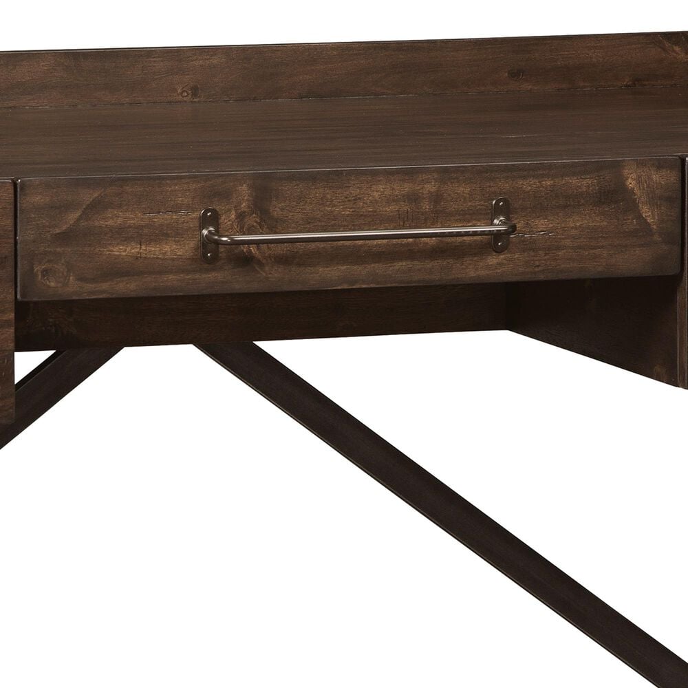 Ashley Starmore 3-Drawer Home Office Desk in Walnut and Dark Bronze, , large