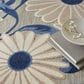Nourison Aloha 5"3" Round Blue and Grey Indoor/Outdoor Area Rug, , large