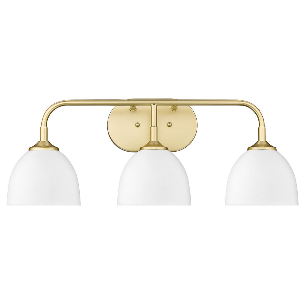 Golden Lighting Zoey 3-Light Bath Vanity in Olympic Gold and White, , large