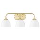Golden Lighting Zoey 3-Light Bath Vanity in Olympic Gold and White, , large