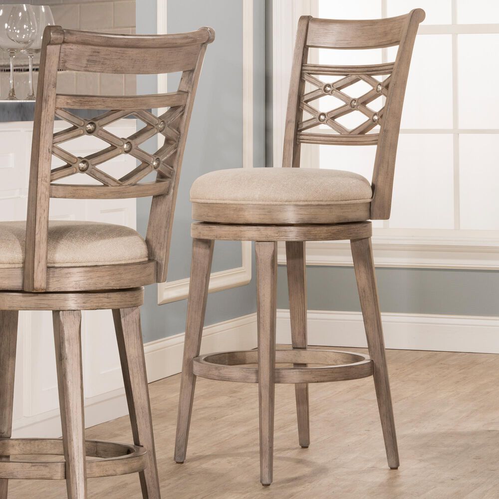 Richlands Furniture Chesney Swivel Counter Stool in Weathered Gray, , large