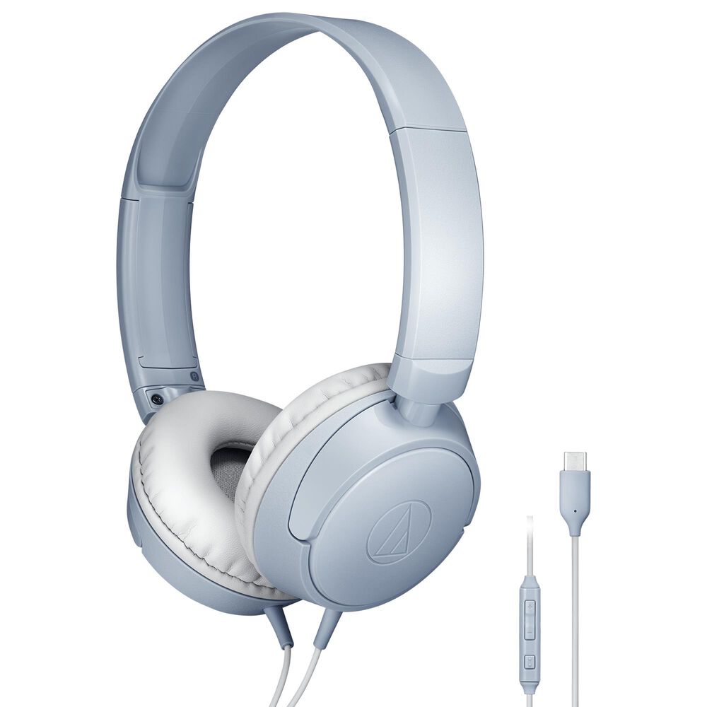 Audio-Technica Wired On-Ear Headphones in Blue Gray, , large
