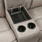 Steve Silver Tyson Manual Reclining Glider Console Loveseat in Grey, , large