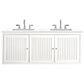 James Martin Vanities Athens 60" Single Bathroom Vanity in Glossy White with 3 cm White Zeus Quartz Top and Rectangular Sink, , large