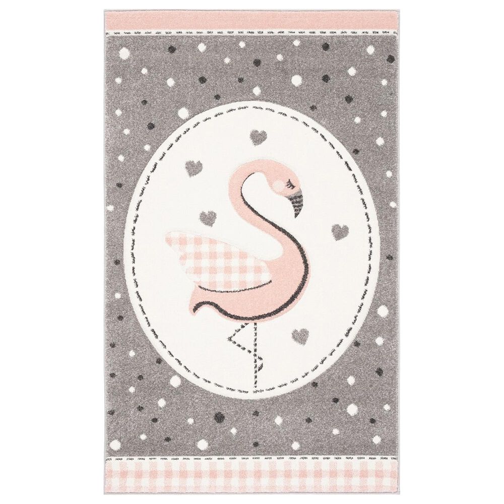 Safavieh Carousel CRK154 3"3" x 5"3" Pink and Ivory Kids  Area Rug, , large