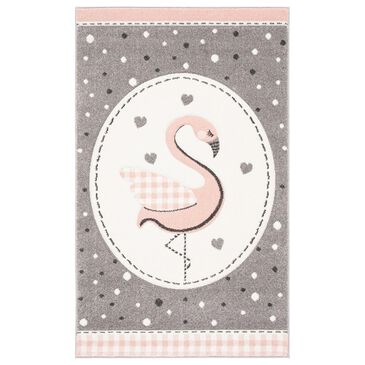 Safavieh Carousel CRK154 3"3" x 5"3" Pink and Ivory Kids  Area Rug, , large