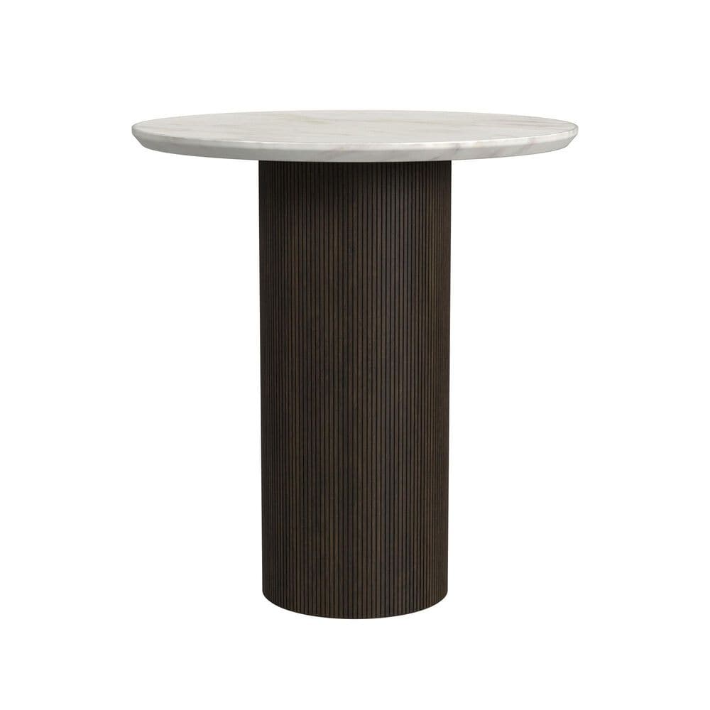 Mayberry Hill Sylvie End Table in White and Dark Brown, , large