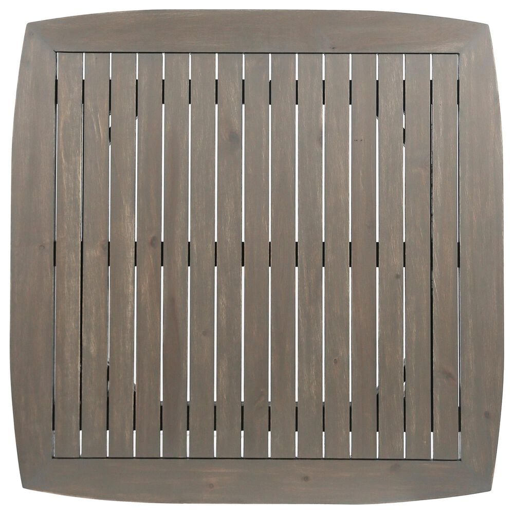 HOMLUX Outdoor Square Acacia Wood Dining Table with Straight Legs in Gray - Table Only, , large