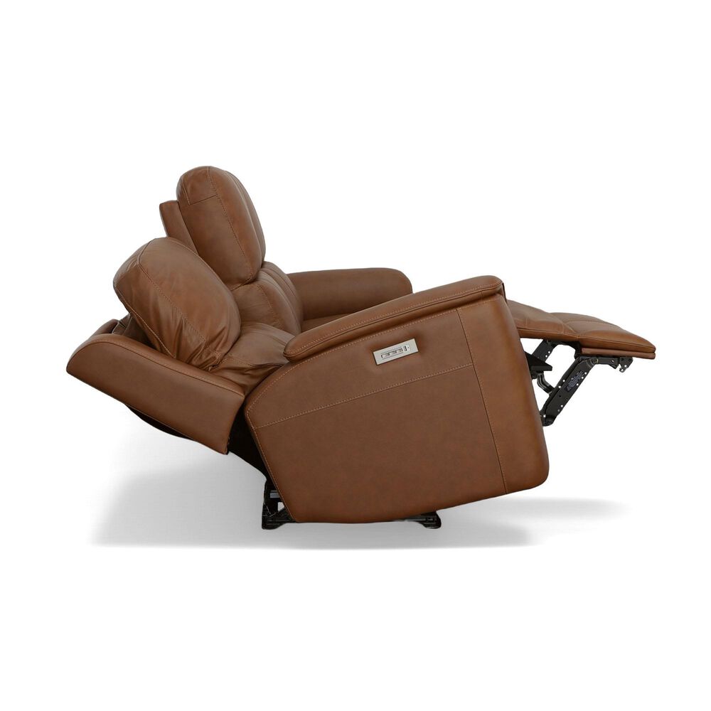 Flexsteel Henry Power Reclining Sofa with Headrests and Lumbar in Caramel, , large