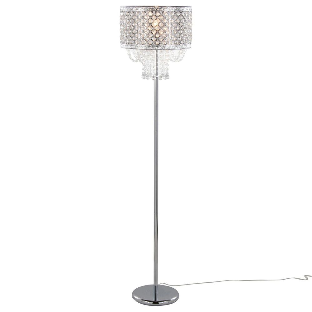 LumiSource Droplets Sleek Floor Lamp in Chrome, , large