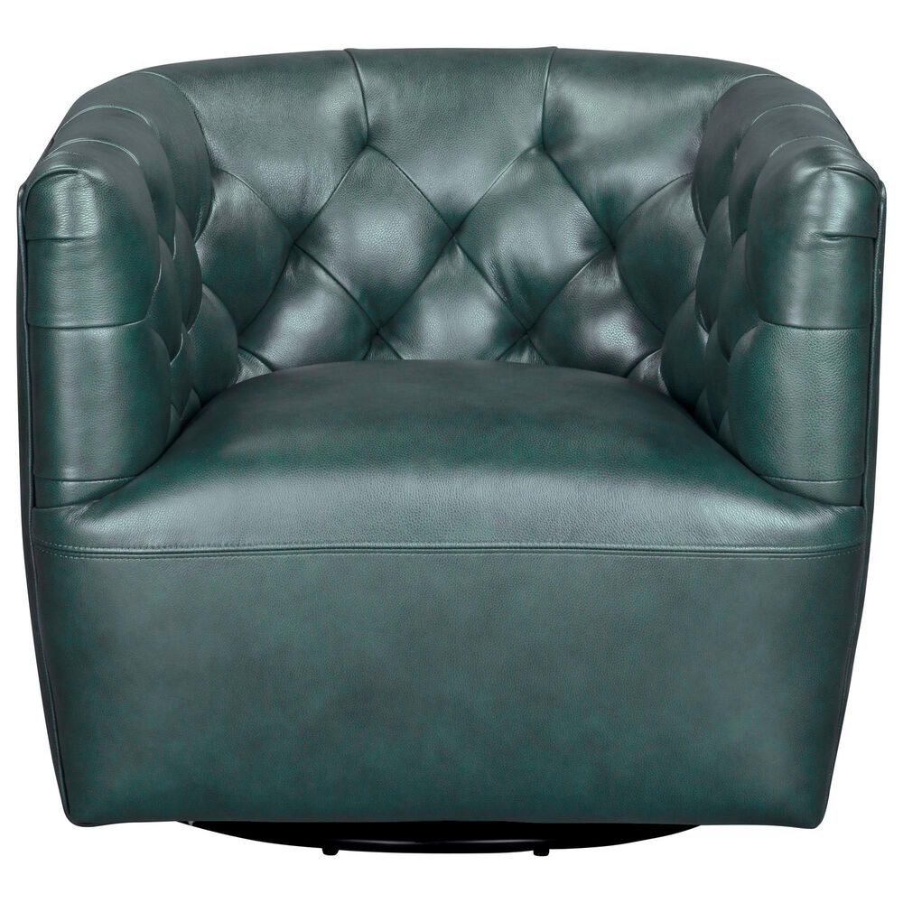 Italiano Furniture Cambria Mira Swivel Chair in Forest Green, , large