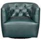 Italiano Furniture Cambria Mira Swivel Chair in Forest Green, , large