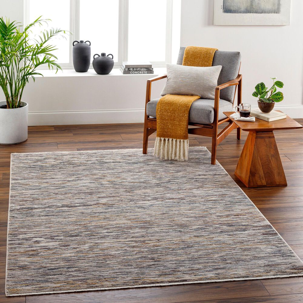Surya Aida 2&#39;7&quot; x 4&#39;11&quot; Ivory, Beige, Tan, Deep Teal and Medium Gray Area Rug, , large