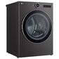 LG 7.4 cu. ft. Ultra Large Capacity Smart Front Load Electric Dryer with Built-In Intelligence & TurboSteam in Black Steel, , large