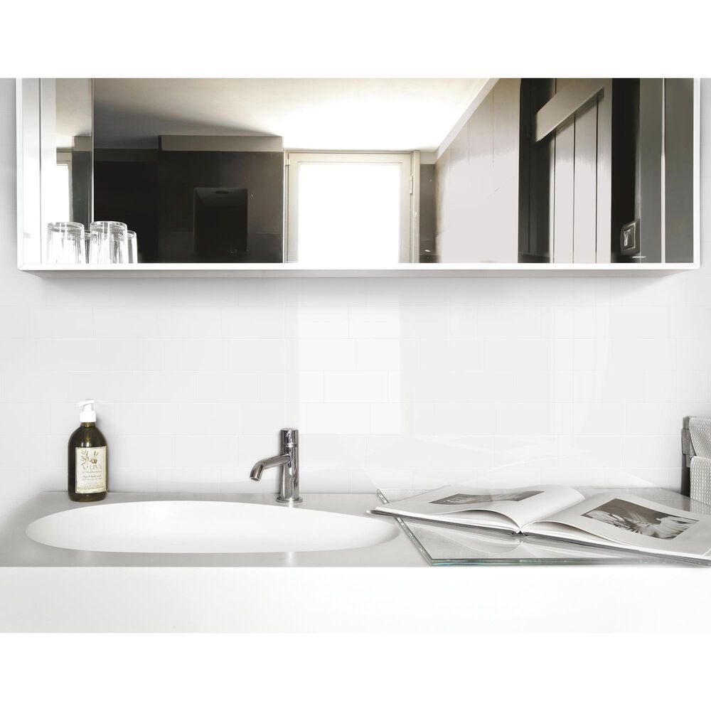 Emser Catch Ice 3&quot; x 6&quot; Glossy Glazed Ceramic Tile, , large