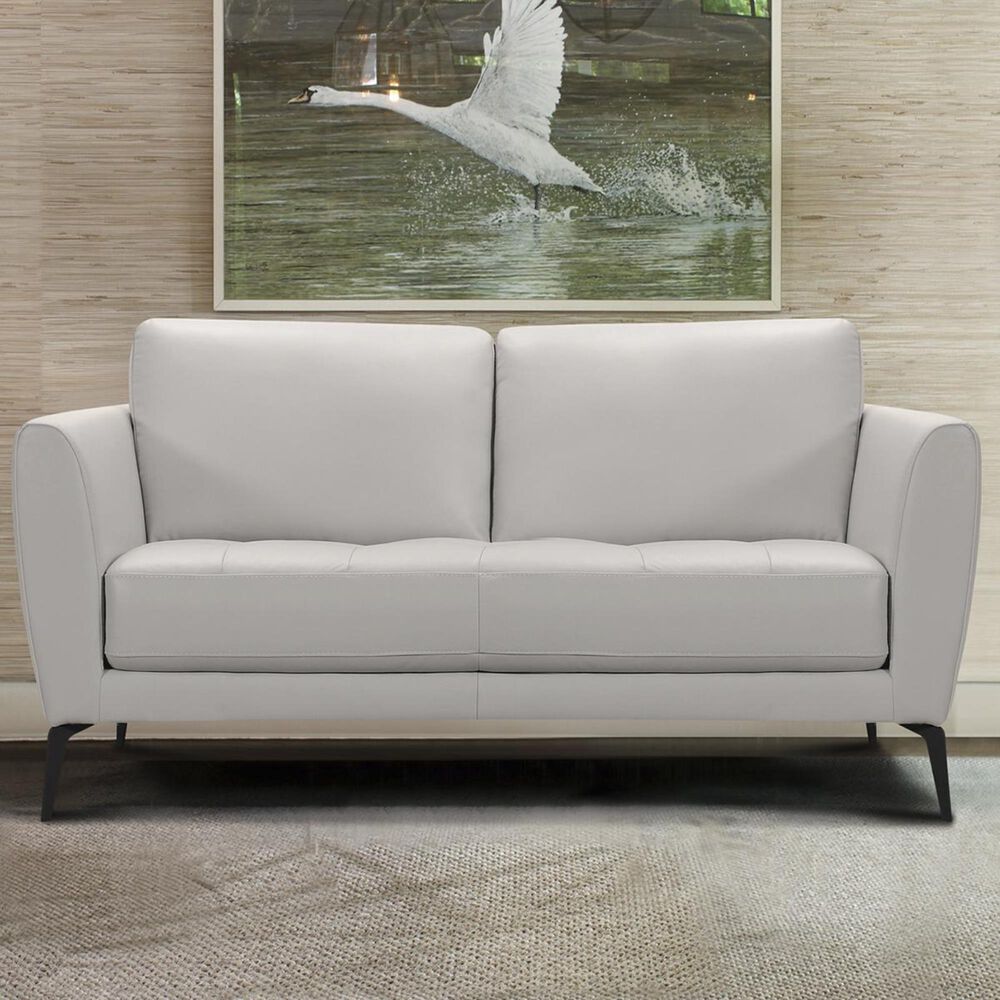 Blue River Hope Loveseat in Dove Gray and Black Metal, , large