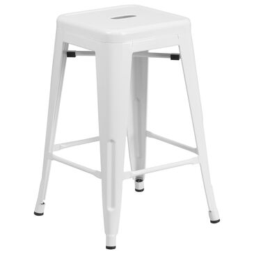 Flash Furniture 24" Counter Stool in White, , large