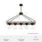 Hunter Devon Park 5-Light Linear Chandelier in Onyx Bengal and Barnwood, , large