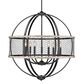 Golden Lighting Roost 9-Light Chandelier with Chicken Wire Shade in Matte Black, , large