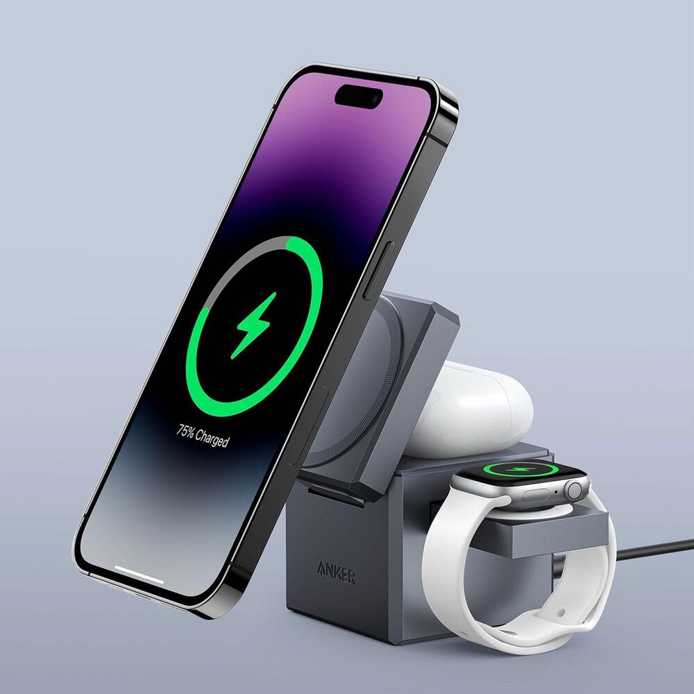 Anker MagSafe 3-in-1 Cube 15W MagSafe, 5W AirPod &amp; Apple Watch, , large