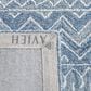 Safavieh Micro-Loop MLP502M 2"3" x 11" Blue and Ivory Runner, , large