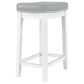 Linon Home Decor Claridge Counter Stool with Light Grey Cushion in Bright White, , large