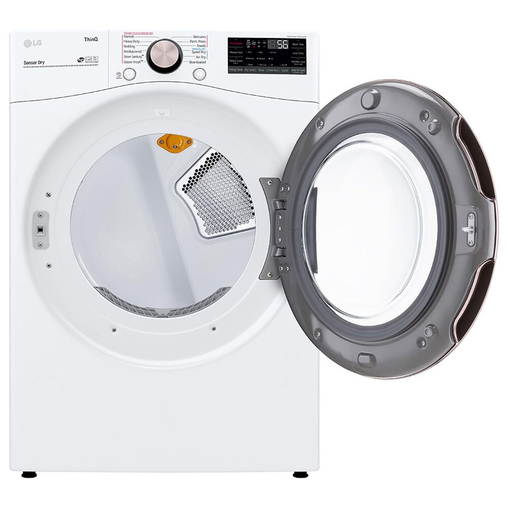 LG 7.4 Cu. Ft. Front Load Electric Dryer with TurboSteam in White, , large