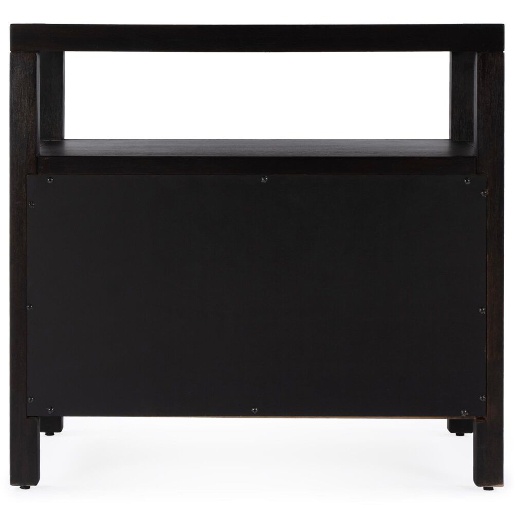 Butler Specialty Company Nora 2-Drawer Wide Nightstand with Open Shelf in Coffee Brown, , large