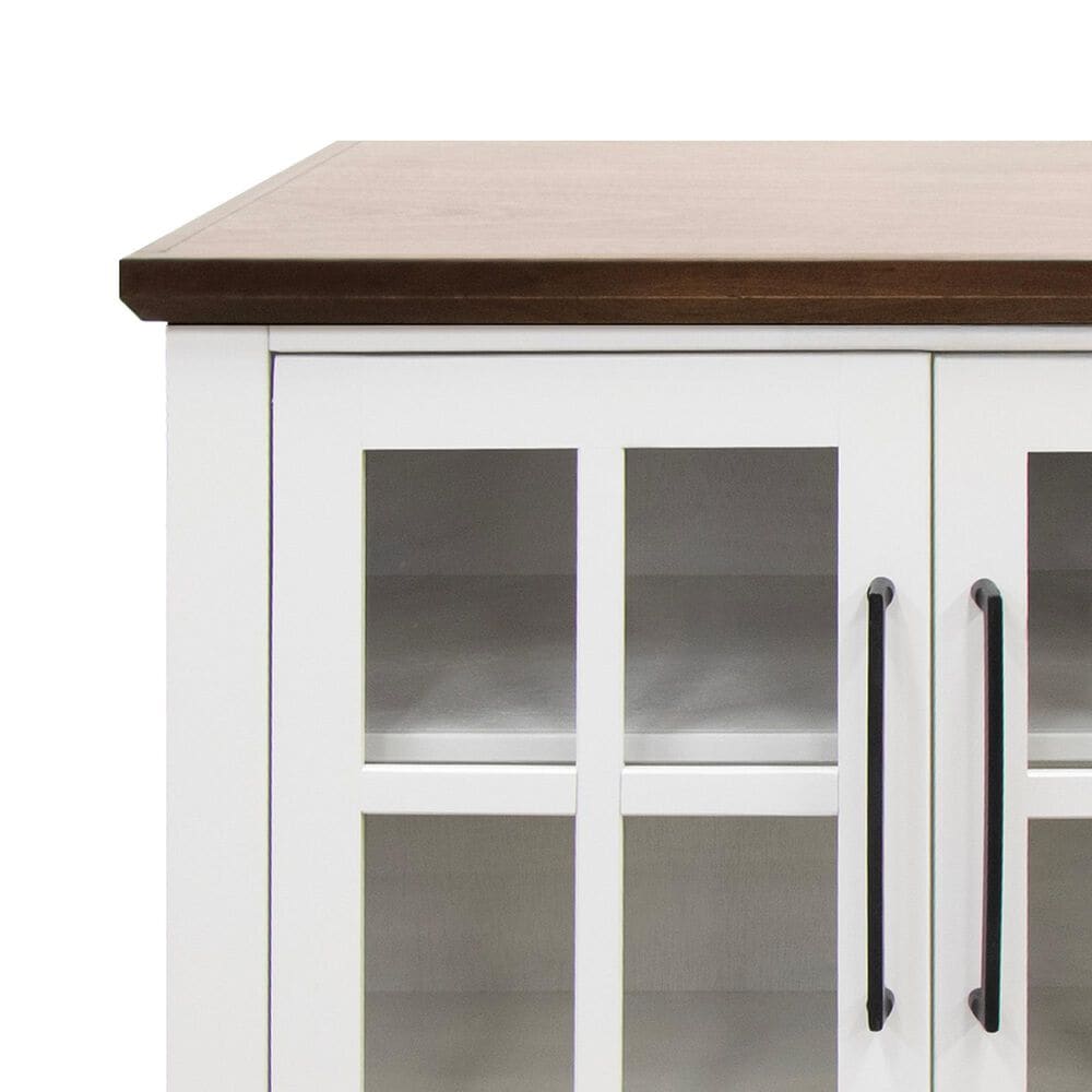 Legends Home Providence 96" TV Console in White and Bourbon, , large