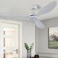 HOMLUX 52" Indoor Ceiling Fan with LED Light in White, , large